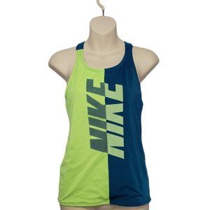 NIKE girls color block criss cross back tank top